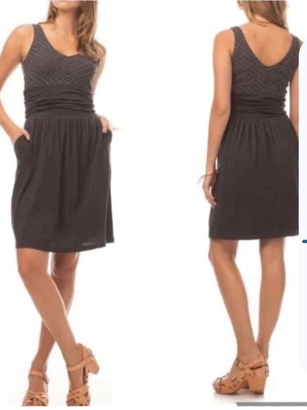 Synergy Organic Clothing Moxie v-neck dress size XL